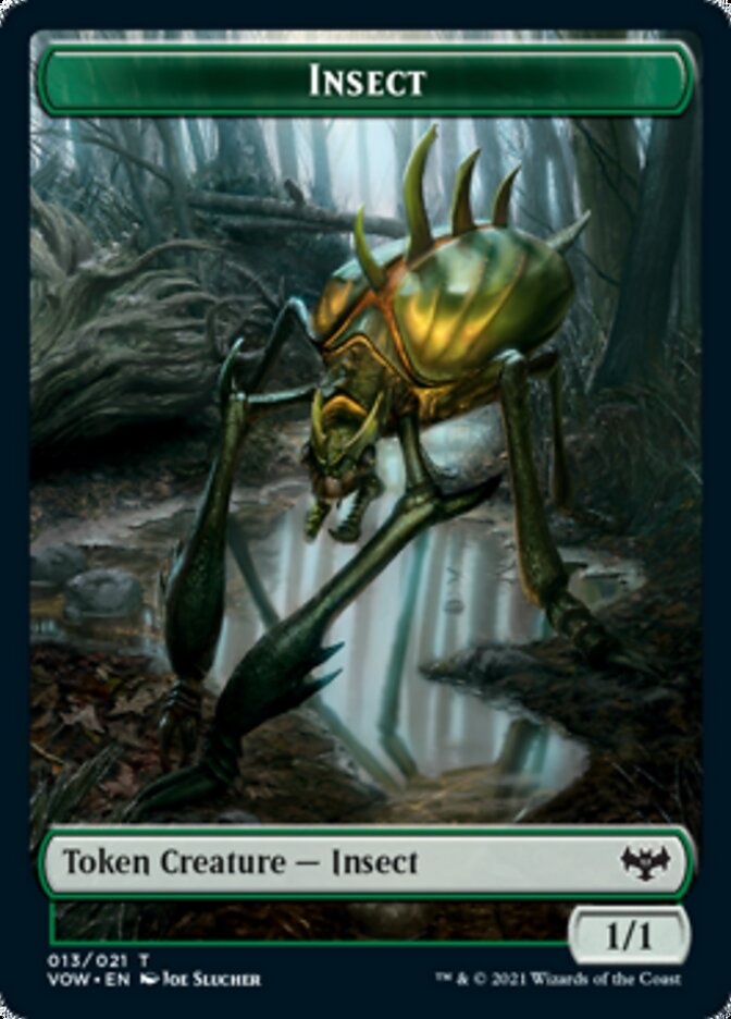 Insect // Human Soldier Double-Sided Token [Innistrad: Crimson Vow Tokens] | Good Games Morley