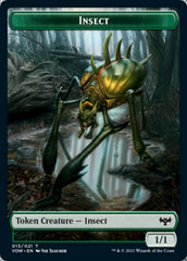 Insect // Human Soldier Double-Sided Token [Innistrad: Crimson Vow Tokens] | Good Games Morley