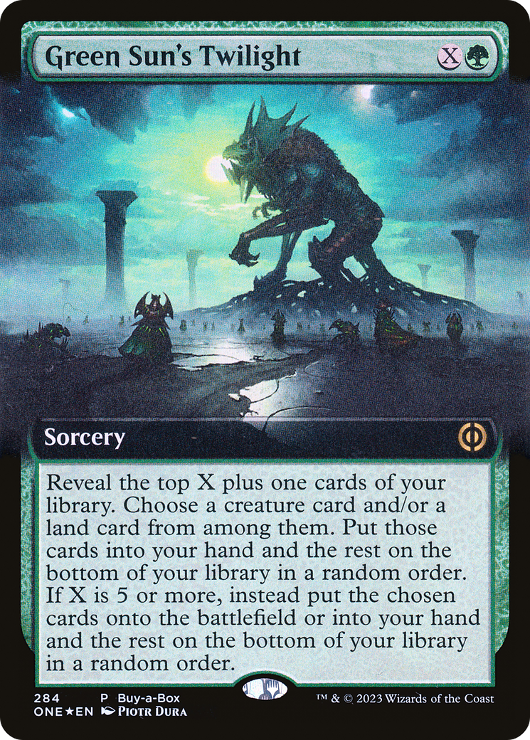 Green Sun's Twilight (Buy-A-Box) (Extended Art) [Phyrexia: All Will Be One] | Good Games Morley