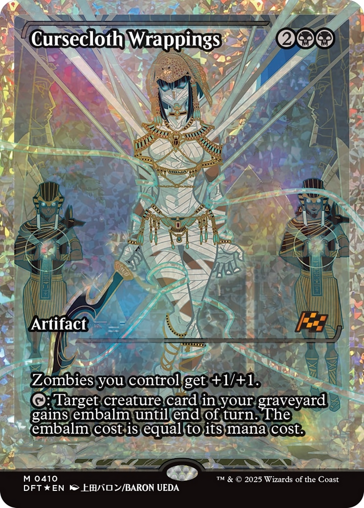 Cursecloth Wrappings (Showcase) (Fracture Foil) [Aetherdrift] | Good Games Morley