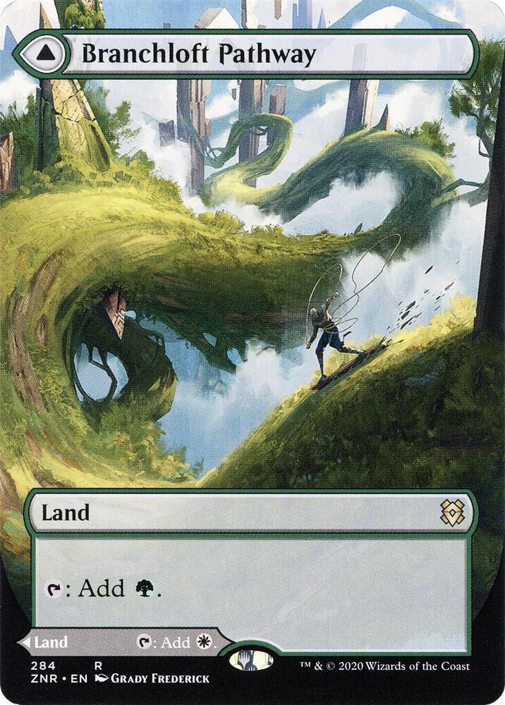Branchloft Pathway // Boulderloft Pathway 284/280 (Zendikar Rising)  - Borderless Foil | Good Games Morley