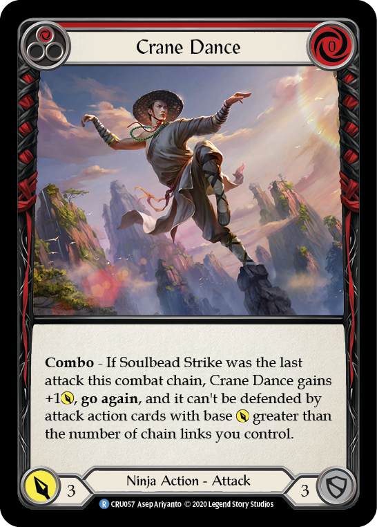 Crane Dance (Red) [CRU057] (Crucible of War)  1st Edition Rainbow Foil | Good Games Morley