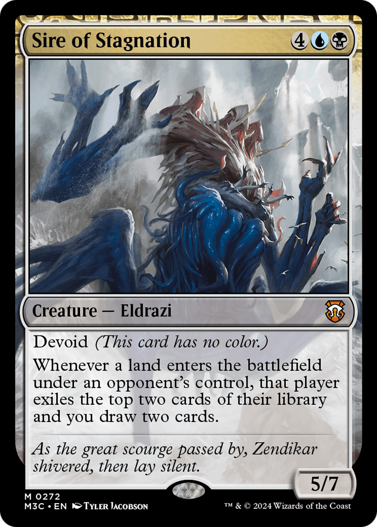 Sire of Stagnation (Ripple Foil) [Modern Horizons 3 Commander] | Good Games Morley