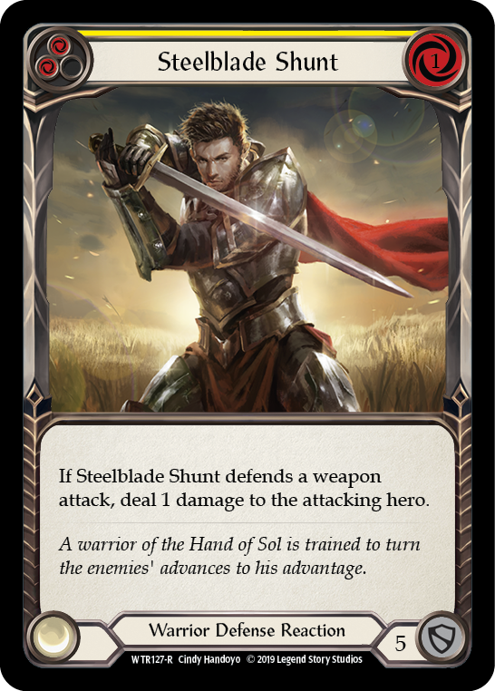 Steelblade Shunt (Yellow) [WTR127-R] (Welcome to Rathe)  Alpha Print Normal | Good Games Morley