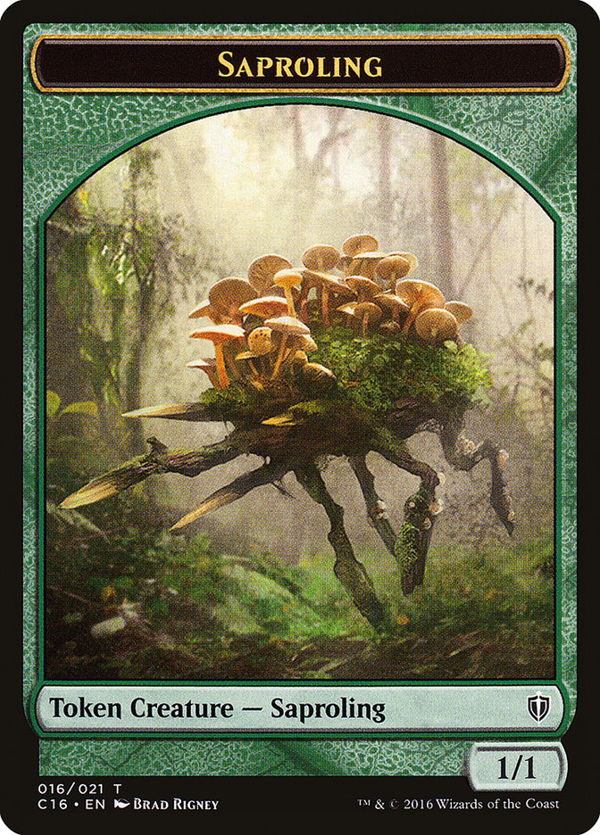 Saproling (016) // Spirit (006) Double-Sided Token [Commander 2016 Tokens] | Good Games Morley