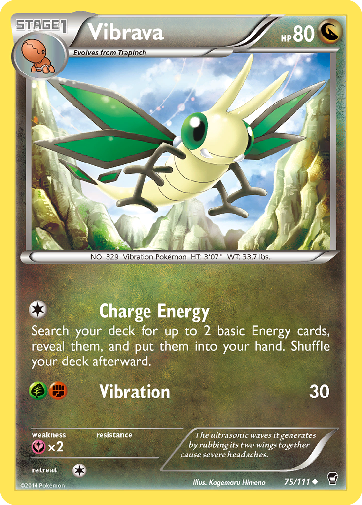 Vibrava (75/111) [XY: Furious Fists] | Good Games Morley