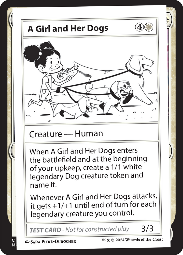 A Girl and Her Dogs [Mystery Booster 2 Playtest Cards] | Good Games Morley