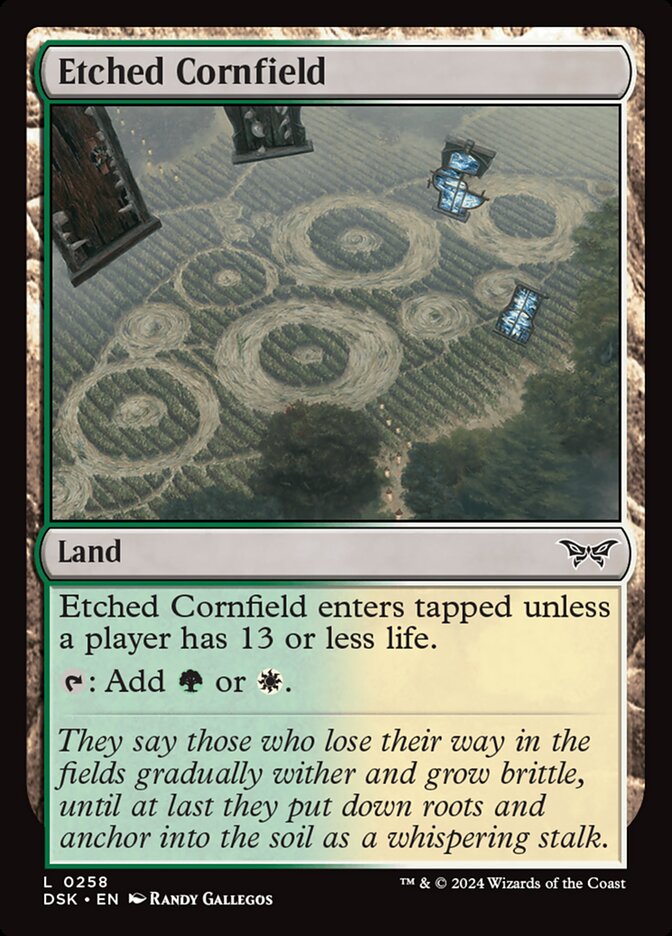 Etched Cornfield 258/286 (Duskmourn: House of Horror)  - Foil | Good Games Morley