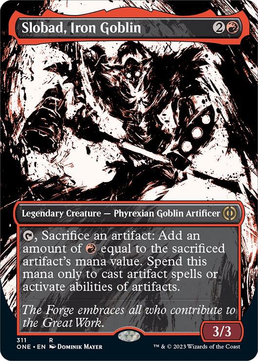 Slobad, Iron Goblin 311/271 (Phyrexia: All Will Be One)  - Borderless | Good Games Morley