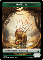 Garruk, Apex Predator Emblem // Saproling Double-Sided Token [Modern Horizons 3 Commander Tokens] | Good Games Morley