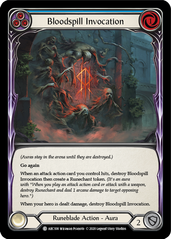 Bloodspill Invocation (Blue) [U-ARC108] (Arcane Rising Unlimited)  Unlimited Normal | Good Games Morley