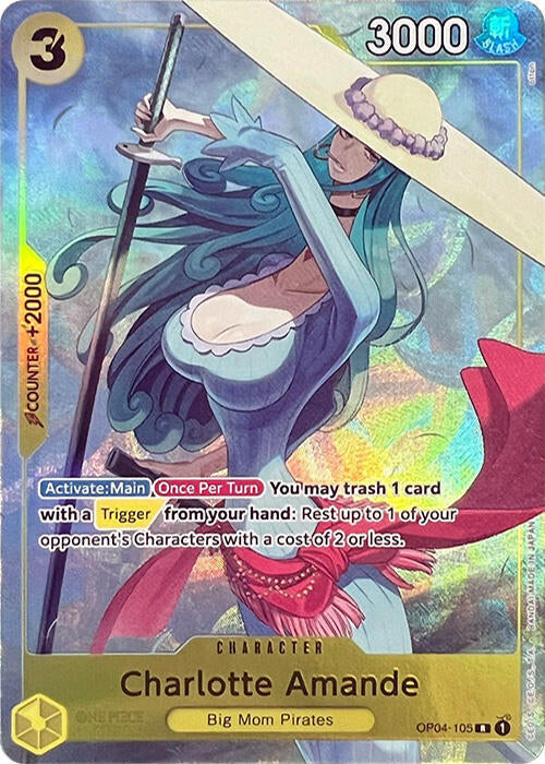 Charlotte Amande (PCC Vol.1) OP04-105 (One Piece Promotion Cards)  - Alternate Art Foil | Good Games Morley