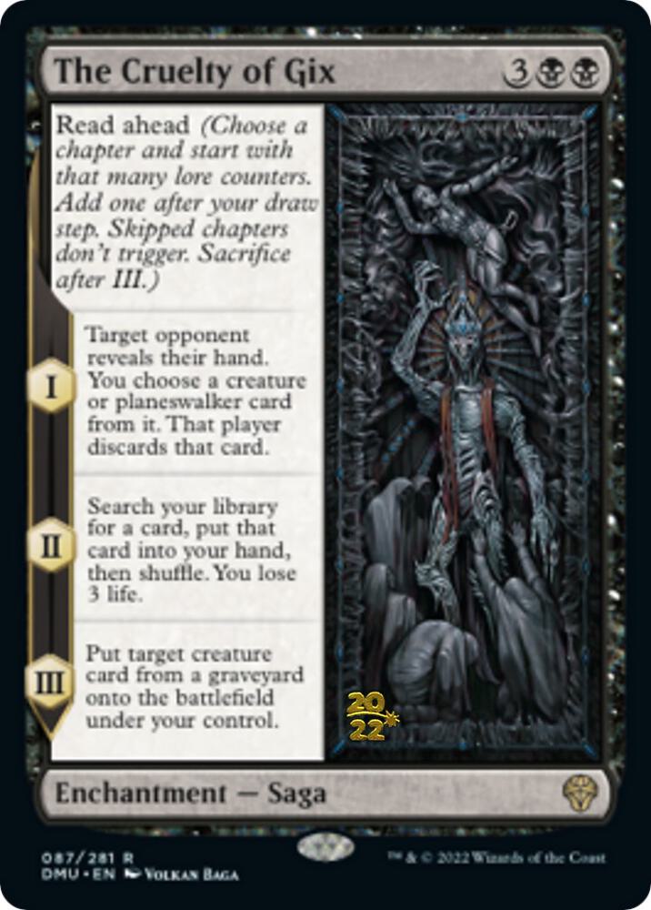 The Cruelty of Gix 87s/161 (Prerelease Cards)  - Foil | Good Games Morley