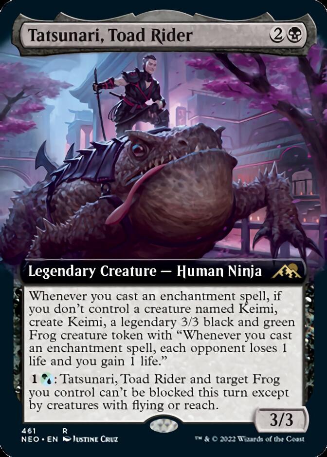 Tatsunari, Toad Rider (Extended Art) [Kamigawa: Neon Dynasty] | Good Games Morley