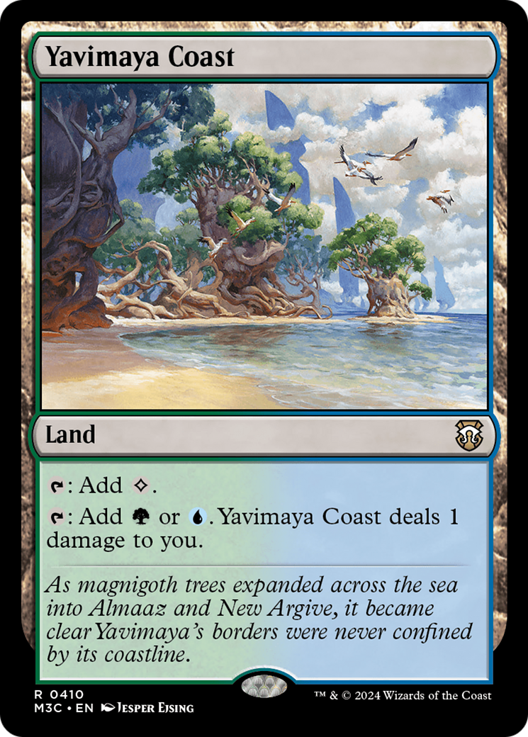 Yavimaya Coast (Ripple Foil) [Modern Horizons 3 Commander] | Good Games Morley