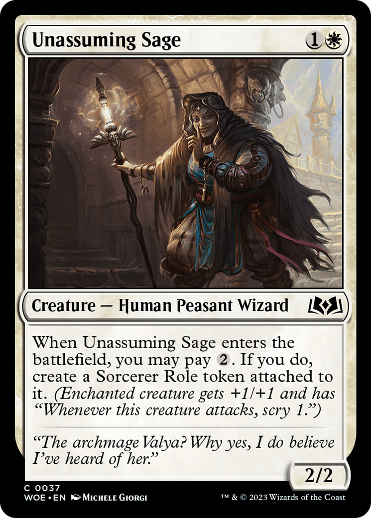 Unassuming Sage [Wilds of Eldraine] | Good Games Morley