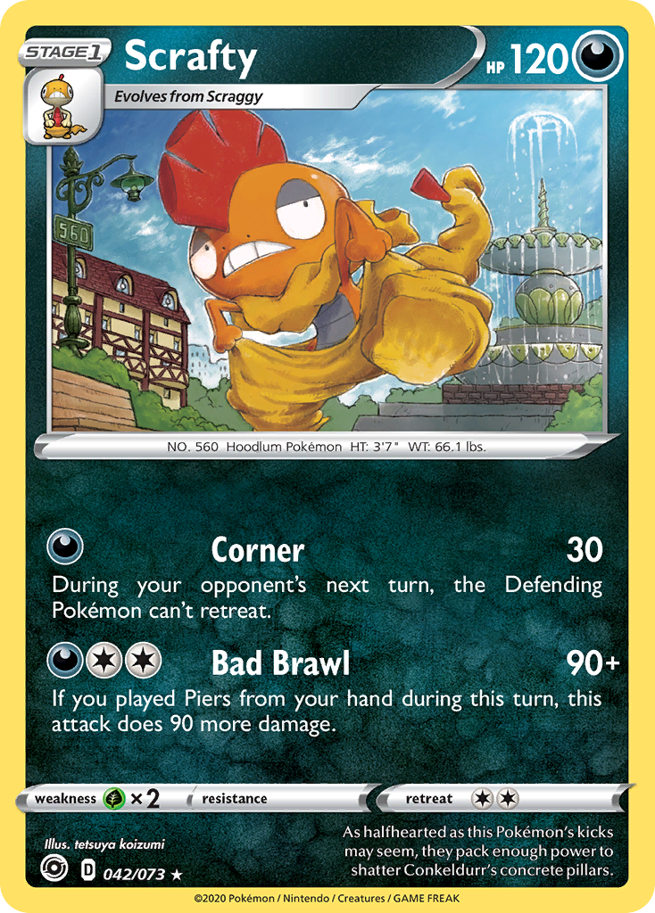 Scrafty (042/073) [Sword & Shield: Champion's Path] | Good Games Morley