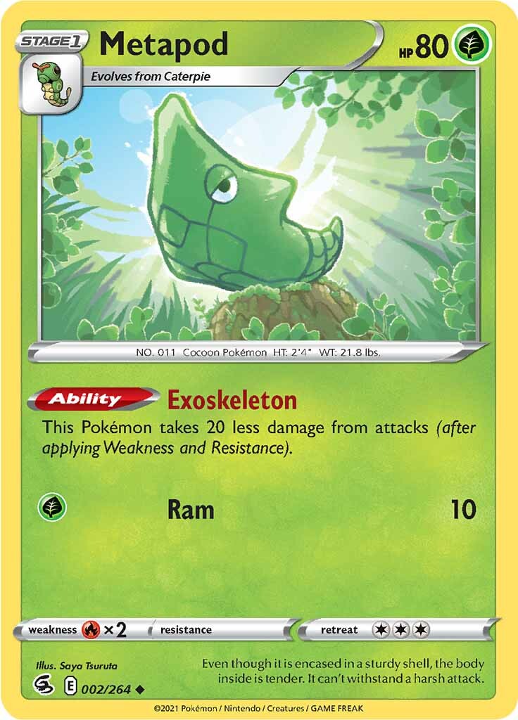 Metapod (002/264) [Sword & Shield: Fusion Strike] | Good Games Morley