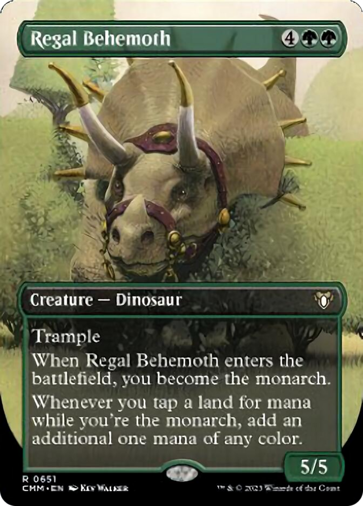 Regal Behemoth (Borderless Alternate Art) [Commander Masters] | Good Games Morley
