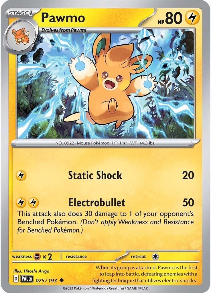 Pawmo (075/193) [Scarlet & Violet: Paldea Evolved] | Good Games Morley