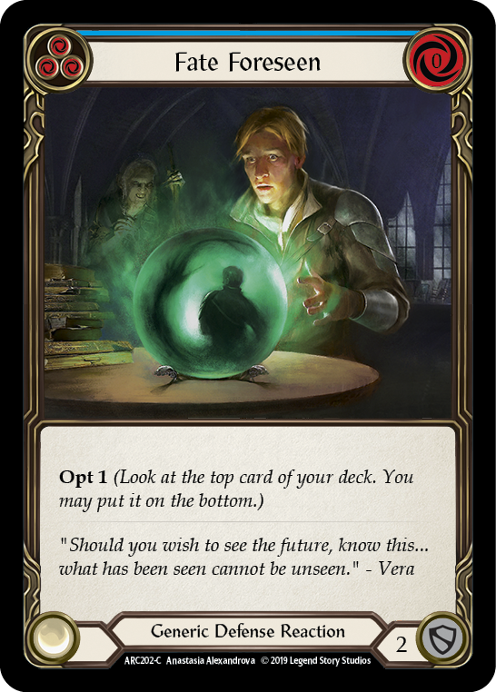 Fate Foreseen (Blue) [ARC202-C] (Arcane Rising)  1st Edition Rainbow Foil | Good Games Morley