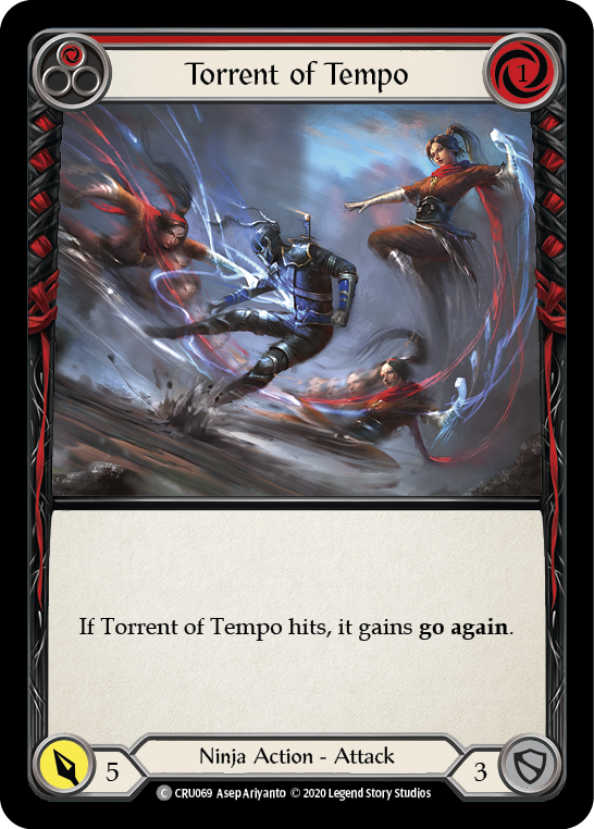 Torrent of Tempo (Red) [CRU069] (Crucible of War)  1st Edition Rainbow Foil | Good Games Morley