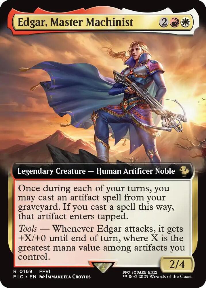Edgar, Master Machinist 169 (Commander: FINAL FANTASY)  - Extended Art Foil | Good Games Morley