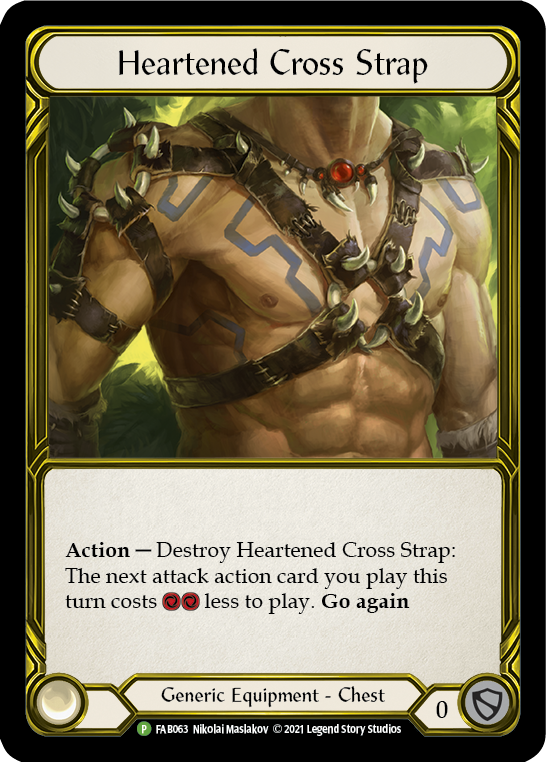 Heartened Cross Strap (Golden) [FAB063] (Promo)  Cold Foil | Good Games Morley