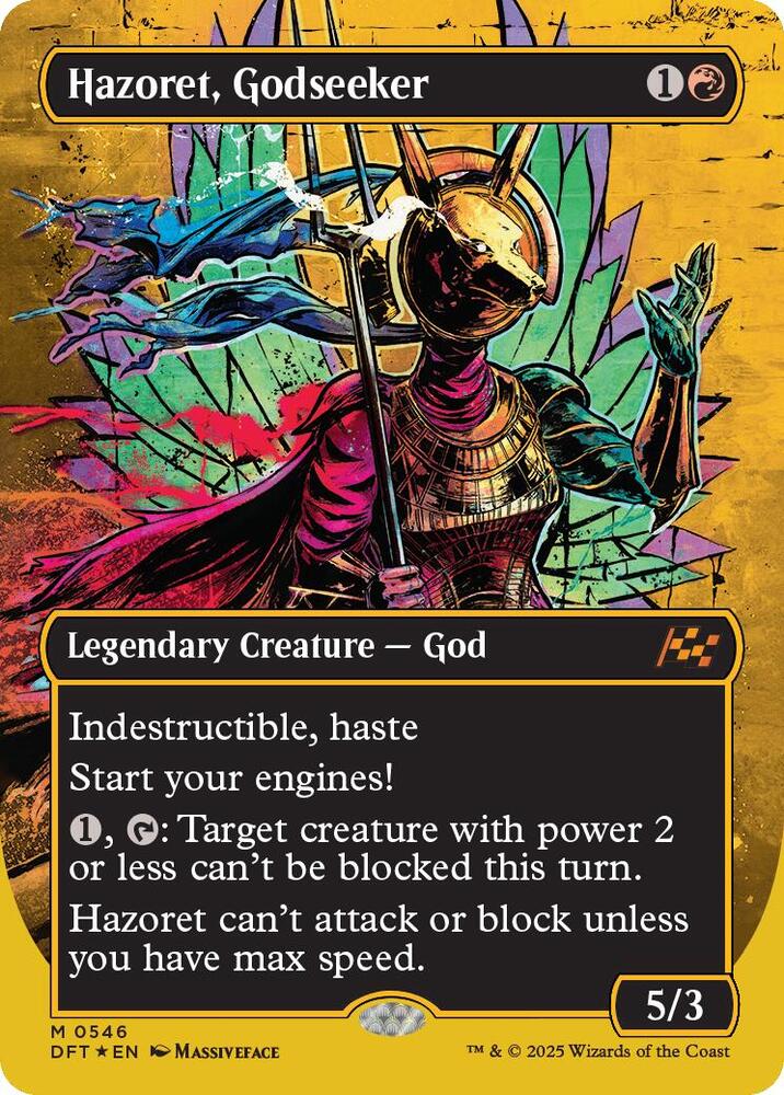 Hazoret, Godseeker 546/291 (Aetherdrift)  - Borderless First-Place Foil | Good Games Morley