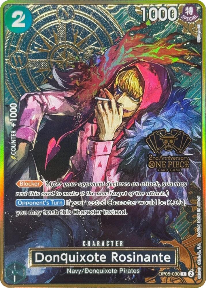 Donquixote Rosinante (Japanese Version 2nd Anniversary Set) OP05-030 (One Piece Promotion Cards)  - Foil | Good Games Morley