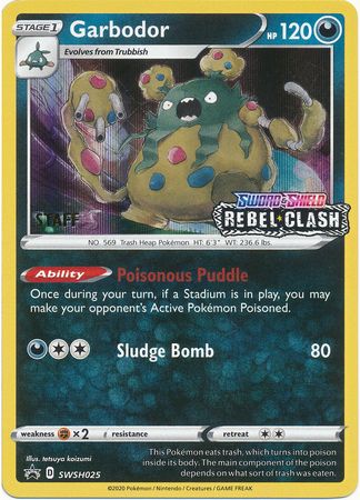 Garbodor (SWSH025) (Staff Prerelease Promo) [Sword & Shield: Black Star Promos] | Good Games Morley