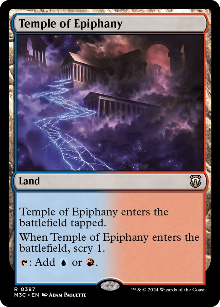 Temple of Epiphany (Ripple Foil) [Modern Horizons 3 Commander] | Good Games Morley