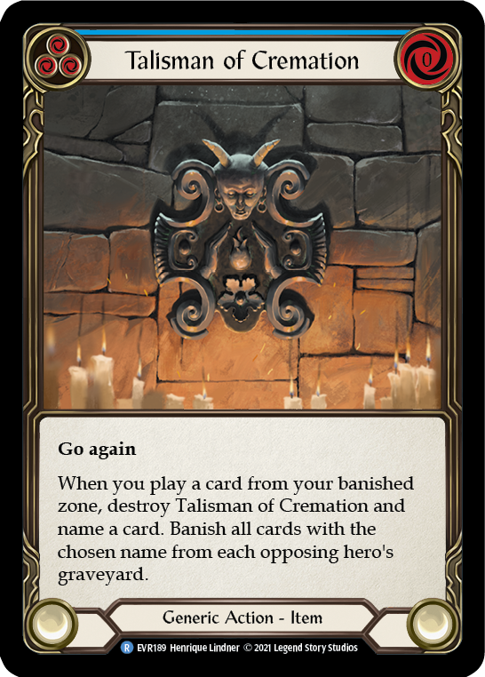 Talisman of Cremation [EVR189] (Everfest)  1st Edition Cold Foil | Good Games Morley