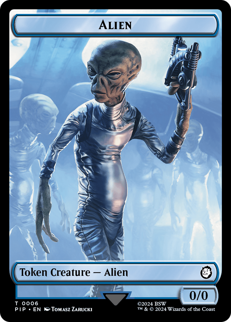 Radiation // Alien Double-Sided Token [Fallout Tokens] | Good Games Morley