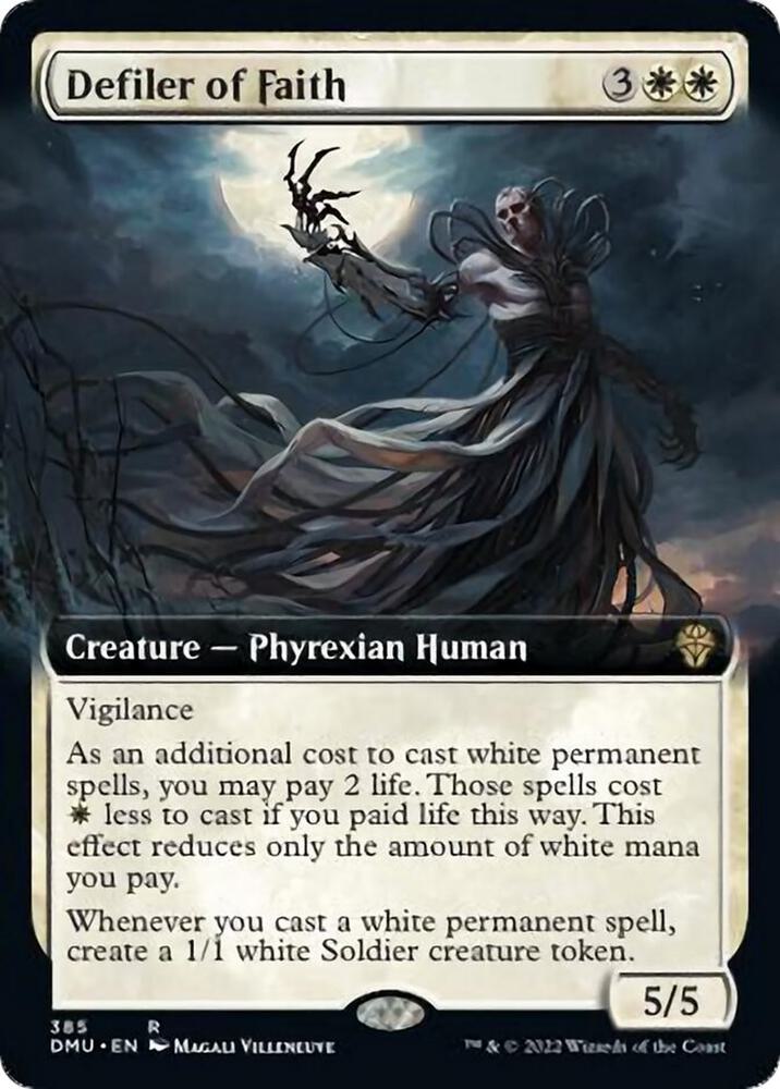 Defiler of Faith Extended Art 385/281 (Dominaria United)  - Foil | Good Games Morley
