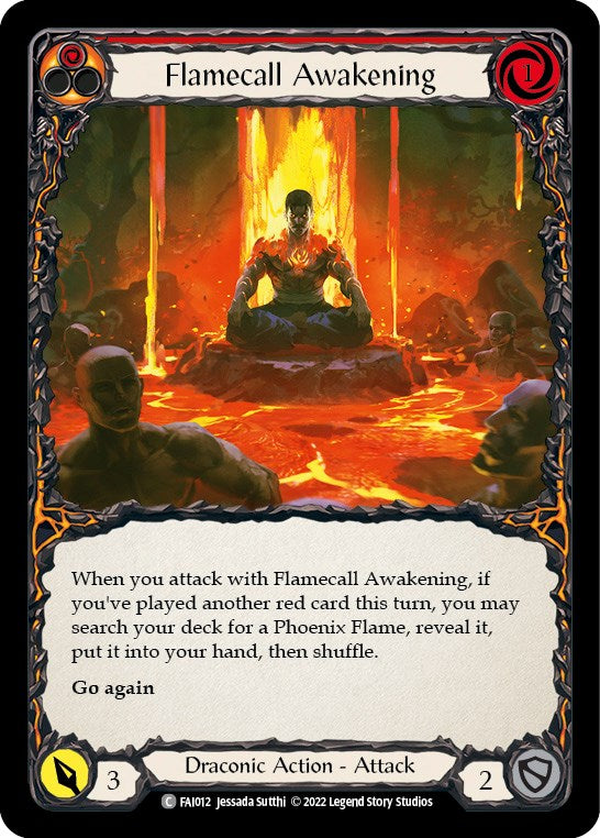 Flamecall Awakening [FAI012] (Uprising Fai Blitz Deck) | Good Games Morley