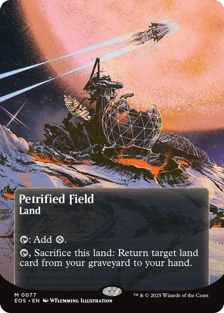 Petrified Field  77/45 (Edge of Eternities: Stellar Sights)  - Borderless Foil | Good Games Morley