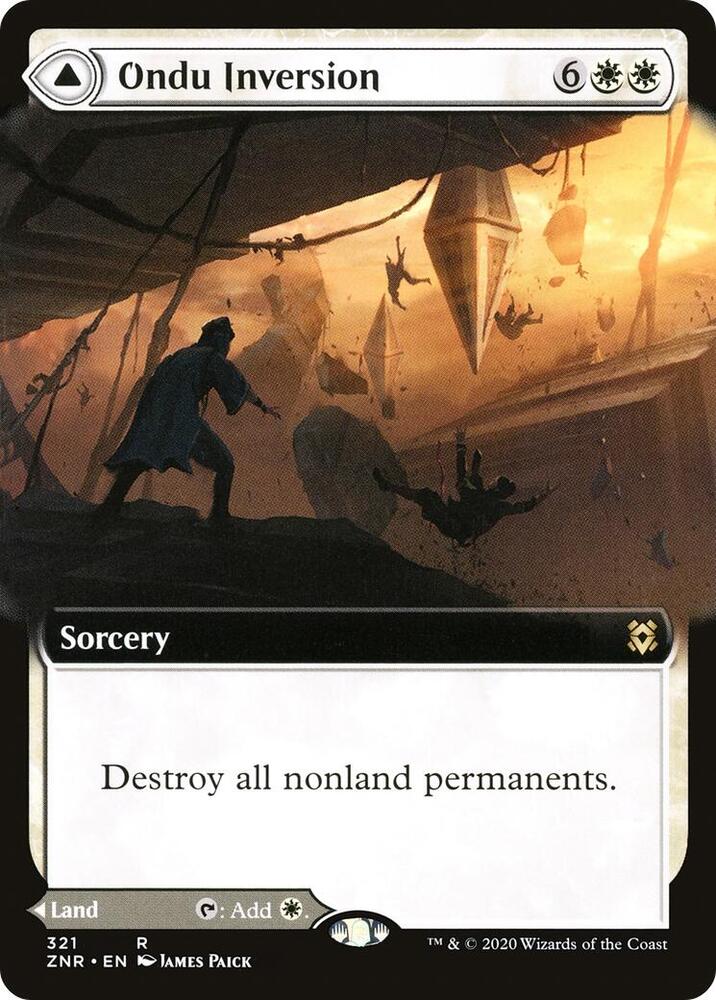 Ondu Inversion // Ondu Skyruins 321 (Zendikar Rising)  - Extended Art Foil | Good Games Morley
