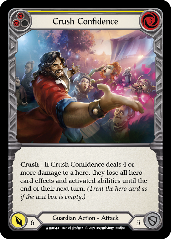 Crush Confidence (Yellow) [WTR064-C] (Welcome to Rathe)  Alpha Print Rainbow Foil | Good Games Morley