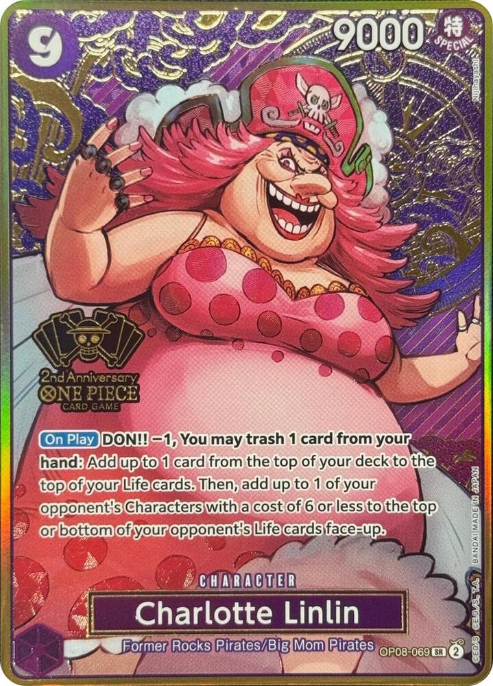 Charlotte Linlin (One Piece Japanese Version 2nd Anniversary Set) OP08-069 (One Piece Promotion Cards)  - Foil | Good Games Morley