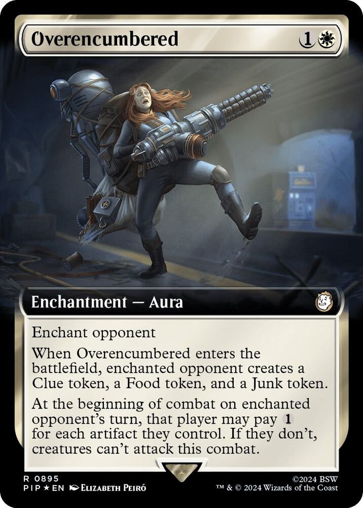 Overencumbered 895/326 (Universes Beyond: Fallout)  - Extended Art Surge Foil | Good Games Morley