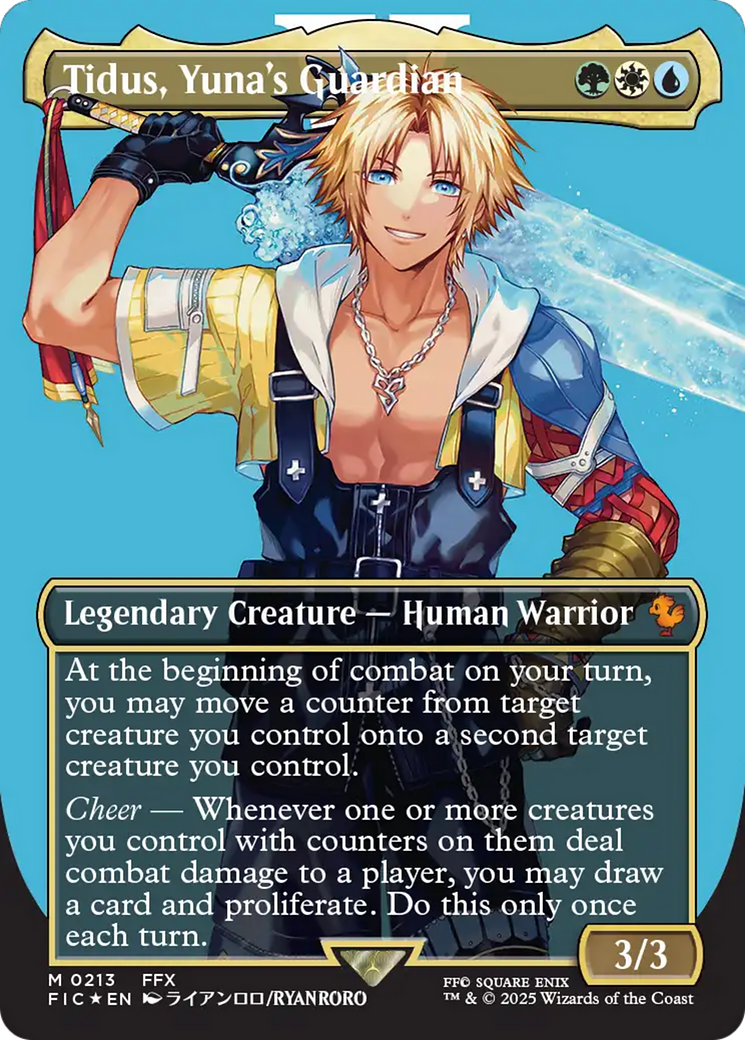 Tidus, Yuna's Guardian (Borderless) (Surge Foil) [FINAL FANTASY Commander] | Good Games Morley