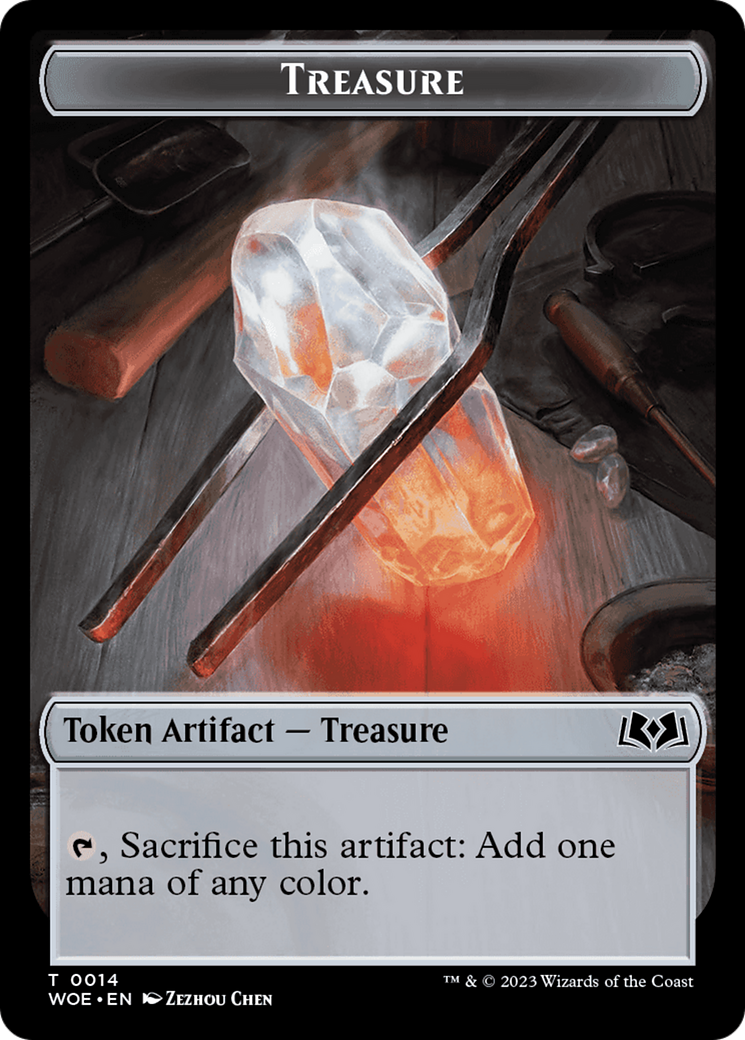Treasure // Food (0012) Double-Sided Token [Wilds of Eldraine Tokens] | Good Games Morley