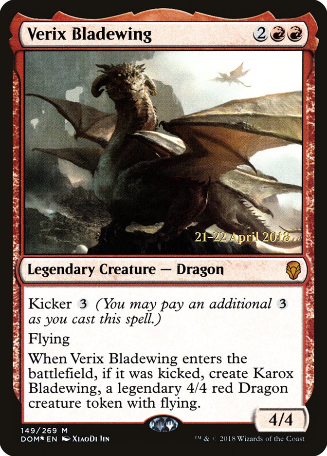Verix Bladewing [Dominaria Prerelease Promos] | Good Games Morley