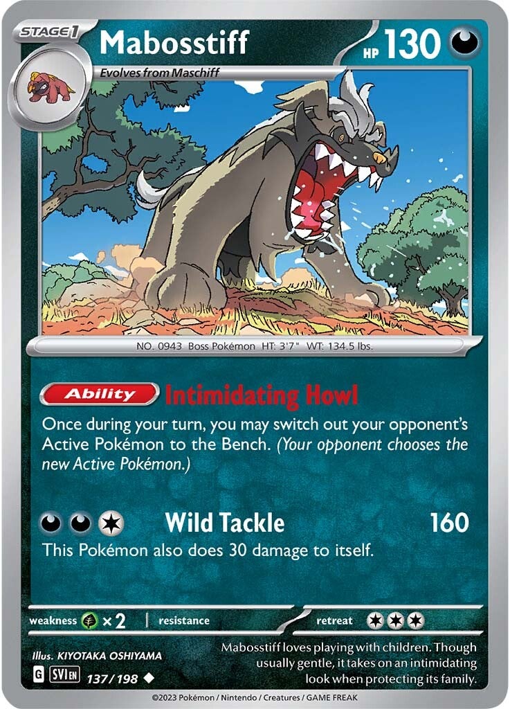 Mabosstiff (137/198) [Scarlet & Violet: Base Set] | Good Games Morley