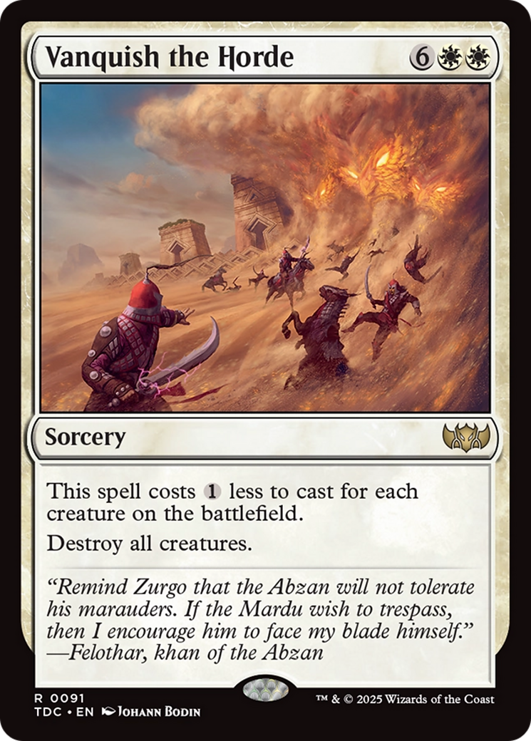 Vanquish the Horde [Tarkir: Dragonstorm Commander] | Good Games Morley
