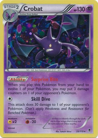 Crobat (33/119) (Cosmos Holo) [XY: Phantom Forces] | Good Games Morley