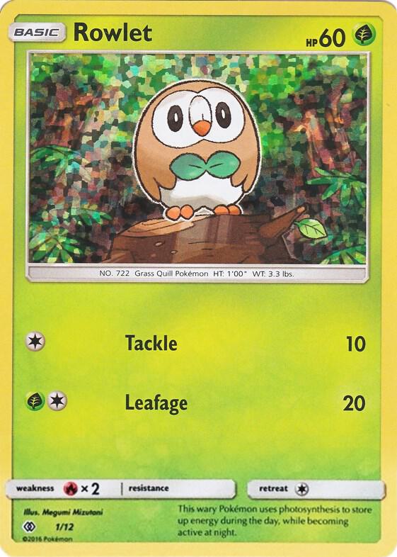 Rowlet 001/012 (McDonald's Promos 2017)  - Holofoil | Good Games Morley