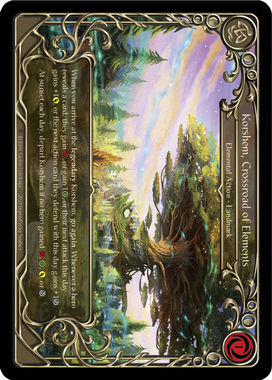 Korshem, Crossroad of Elements [U-ELE000] (Tales of Aria Unlimited)  Unlimited Rainbow Foil | Good Games Morley