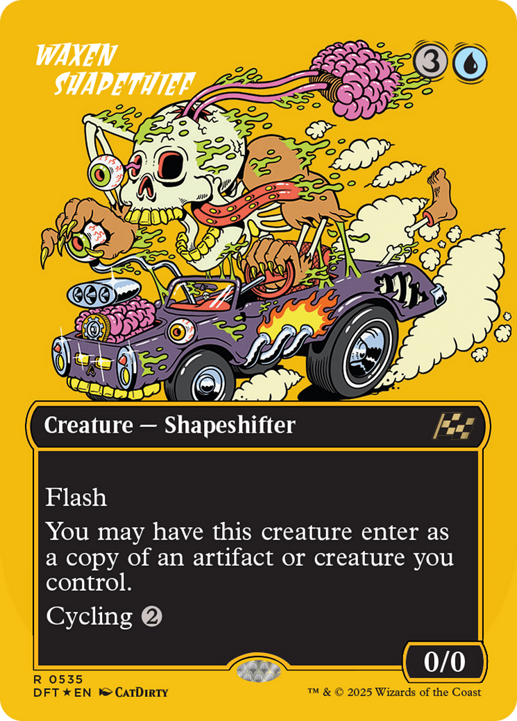 Waxen Shapethief (Borderless) (First-Place Foil) [Aetherdrift] | Good Games Morley